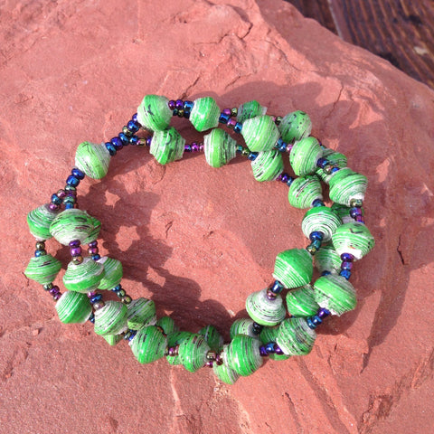 Nguvu 3-Strand Bead Bracelet - A Fair Trade World